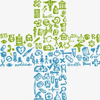 医疗展板图案免抠