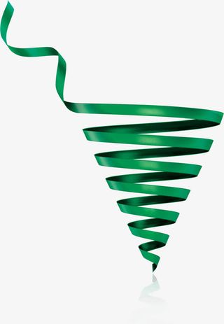 绿色螺旋丝带背景素材