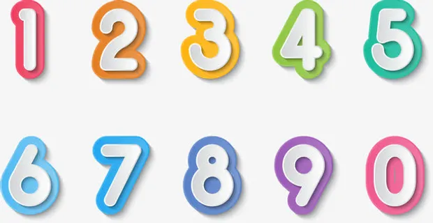 矢量手绘数字免抠