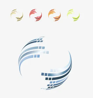 科技线条环绕免抠