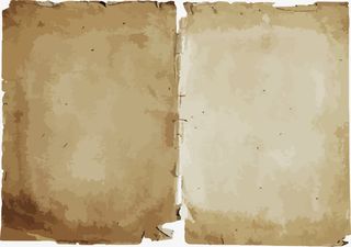 废旧的手绘复古书纸免抠