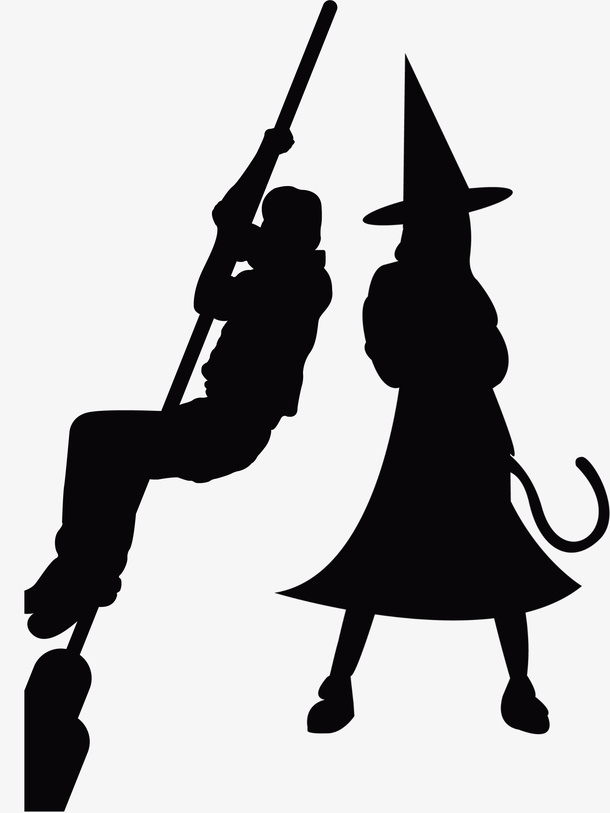 剪影风格人物免抠