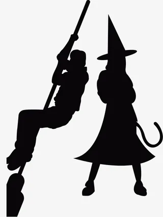 剪影风格人物免抠