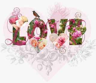 情人节爱心底纹花纹底纹艺术字免抠