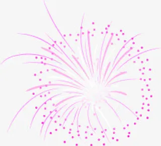 红色放射性烟花免抠