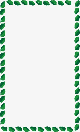 绿叶边框表格框素材免抠