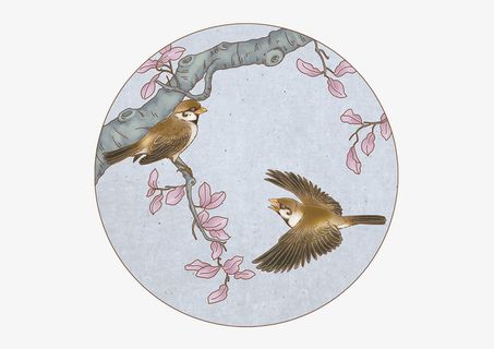 鸟语花香小鸟依人免抠