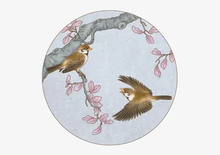 鸟语花香小鸟依人免抠