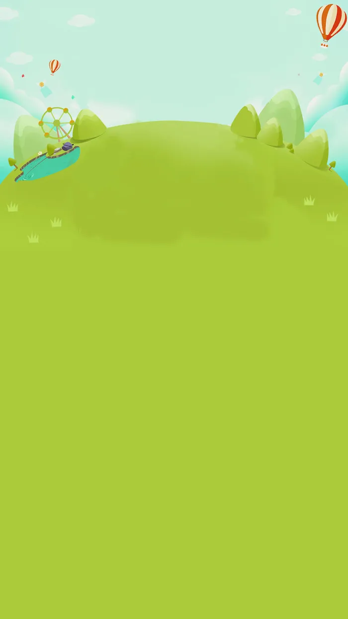 儿童乐园绿色天空卡通H5背景高清