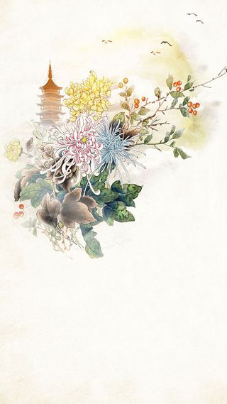 中国风故乡H5背景高清