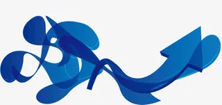 矢量蓝色箭头免抠