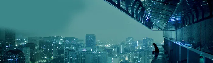 城市女孩剪影摄影背景高清