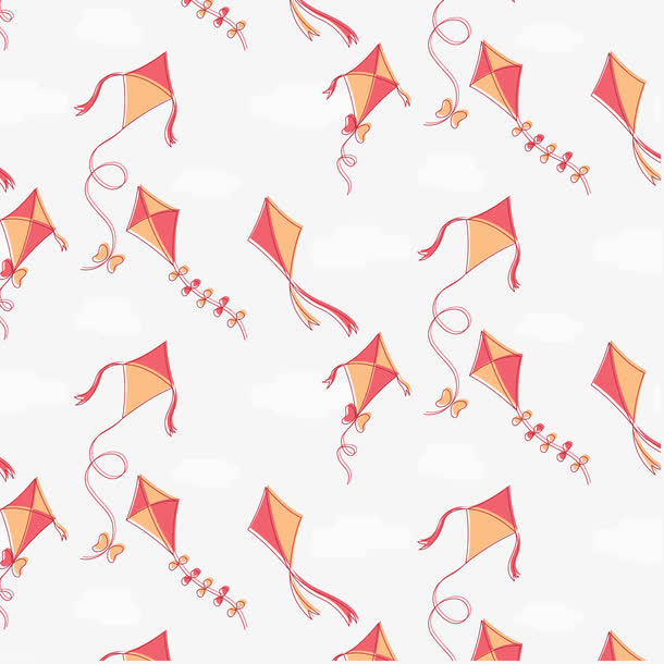 风筝和云矢量背景