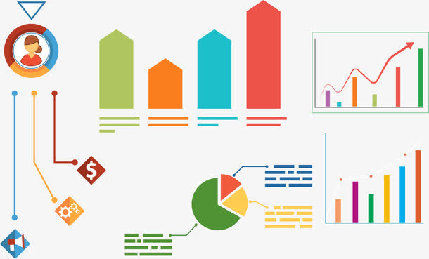 彩色图表矢量免抠