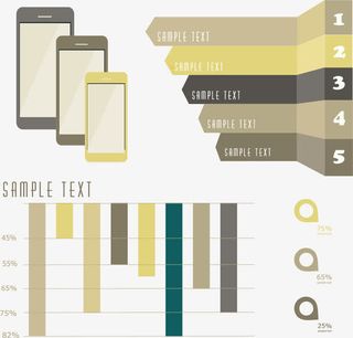 扁平化信息图表免抠