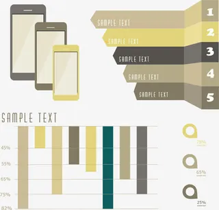 扁平化信息图表免抠
