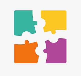 拼图形装饰图案免抠