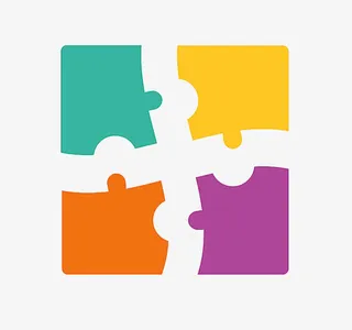 拼图形装饰图案免抠