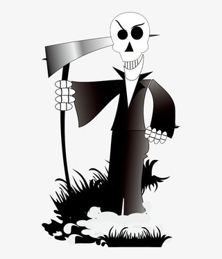 卡通的骷髅人免抠