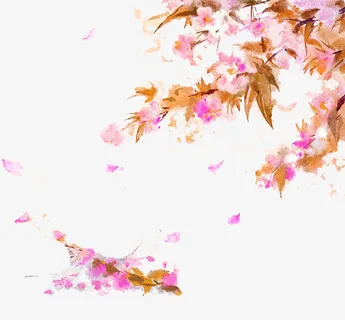 手绘梅花装饰免抠