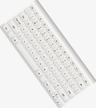 手绘精美白色键盘矢量免抠