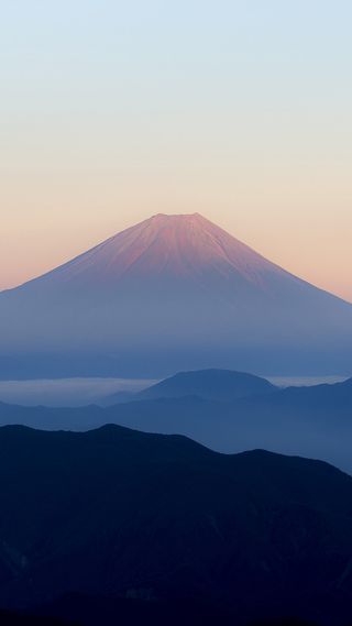 小清新日本富士山手机端H5背景高清