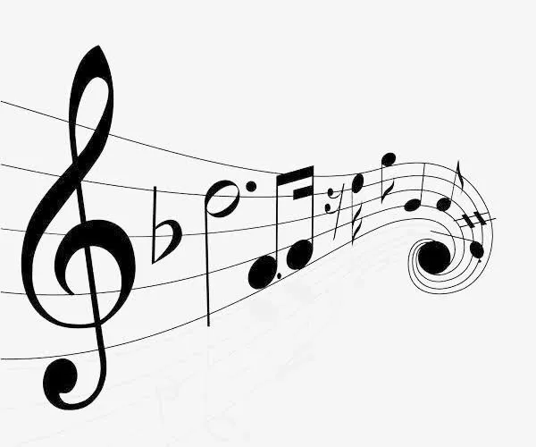 旋转的音乐线条免抠