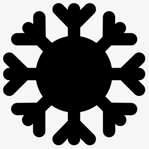 实心雪花图标免抠