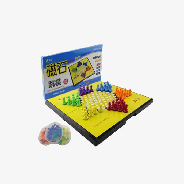 亲子玩具大号折叠磁性跳棋免抠