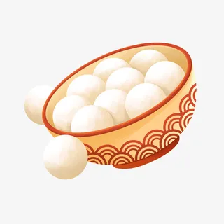 卡通汤圆元宵免抠