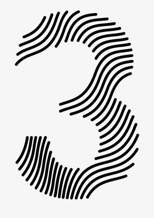 波浪短线创意数字免抠