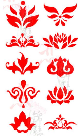 手绘配饰古风配饰图案免抠