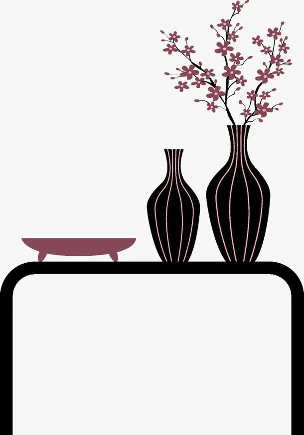 手绘花瓶免抠