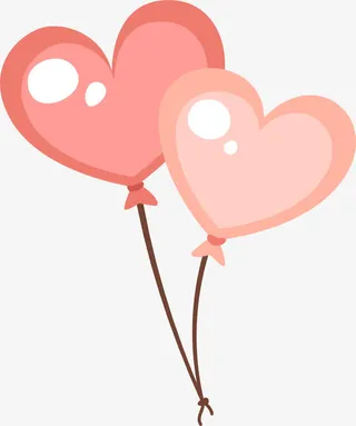 情人节红色爱心气球免抠