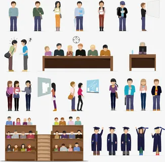 卡通矢量人物免抠