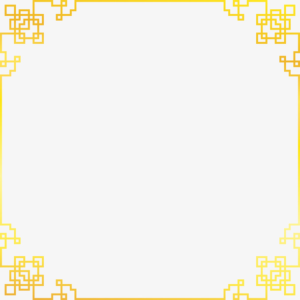 金色中国风古典框架免抠