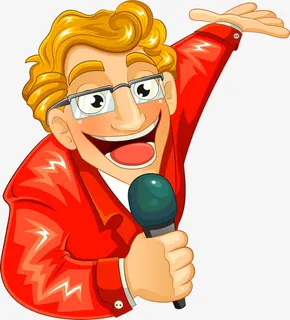 幽默的主持人免抠