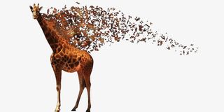 长颈鹿音乐符号设计免抠