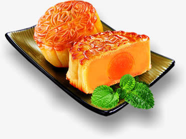蛋黄月饼美食中秋免抠