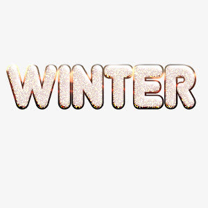 winter冬季艺术字免抠