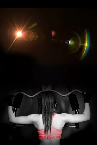 黑色光效创意健身宣传海报背景素材高清