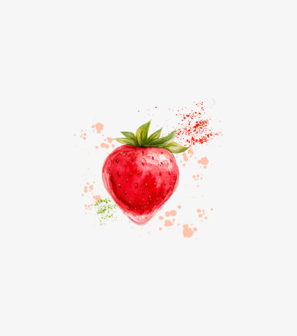 手绘草莓免抠