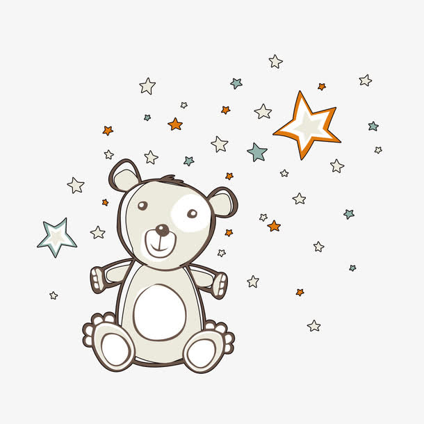 手绘小熊素材免抠