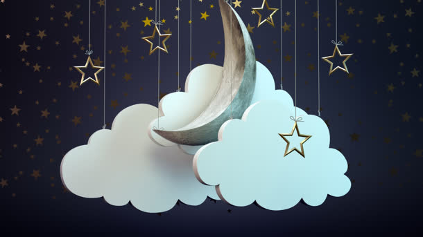 数码艺术月亮星星免抠