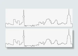 手绘城市素材免抠