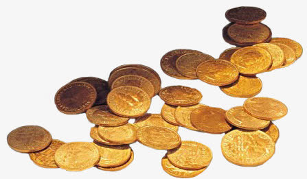 散落的金币免抠