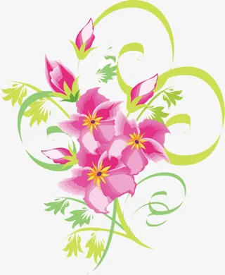 粉红色花边边框图片免抠