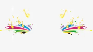 彩虹音乐符免抠