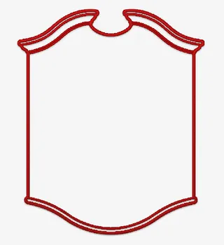 中国风艺术红色边框免抠