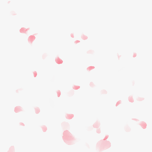 粉色漂浮花瓣免抠